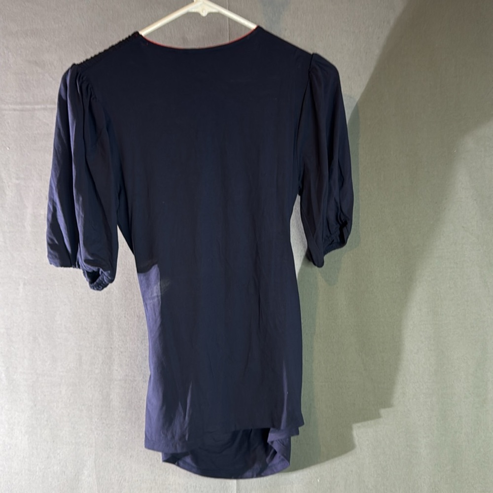 Boden‎ Blue Wrap Ruched Blouse - Picture 7 of 7